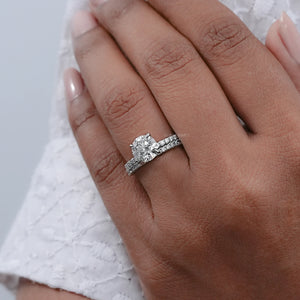 Round Diamond Solitaire Bridal Ring Set