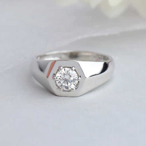 White gold engagement ring for men 