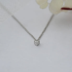 Round Lab Grown  Diamond Station Style Necklace