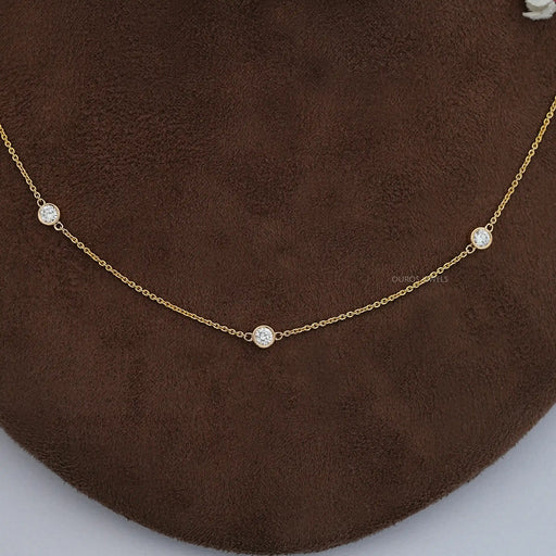 Round Lab Diamond By Yard Necklace