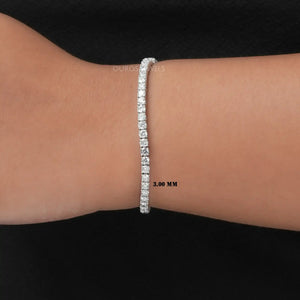 Round Diamond Tennis Bracelets for Women