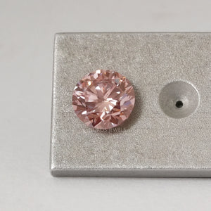 Pink Round Lab Grown Loose Diamond