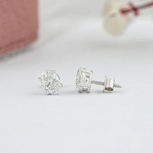 Oval Lab Grown Diamond Studs Earrings