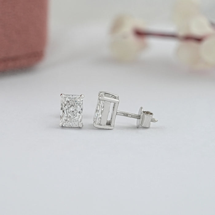 IGI Certified Radiant Cut Diamond Studs