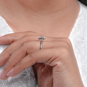 Oval Six Prong Diamond Solatire Ring