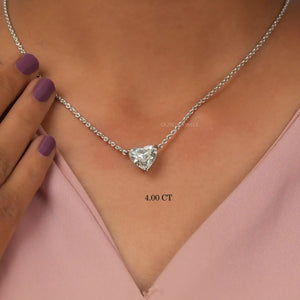 Heart Cut Lab Grown Diamond  Solitaire Pendant