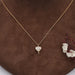 Heart Diamond Pendant Necklace Solitaire