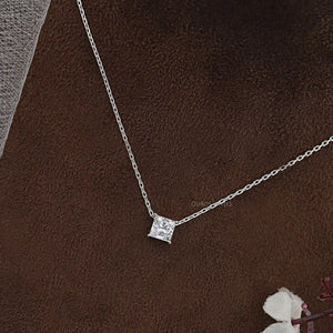 Princess Cut Diamond Solitaire Pendant