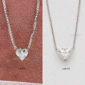 Heart Cut Lab Grown Diamond  Solitaire Pendant