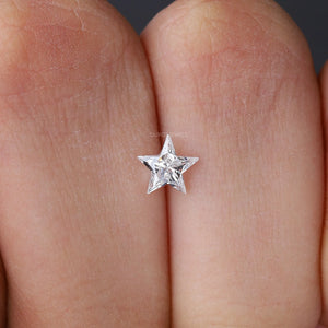 Antique Star Shaped Lab Created Diamond