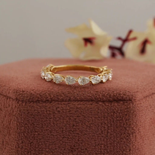 Pear Diamond Half Eternity Band