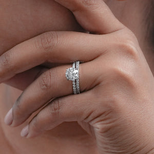 Round Diamond Solitaire Bridal Ring Set