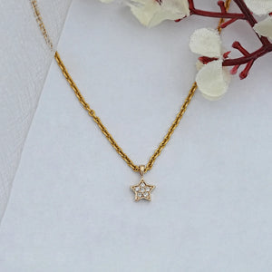 Lab Grown Round Diamond Star Shape Pendant