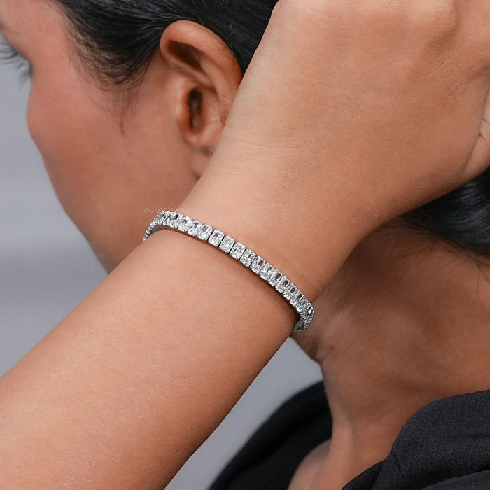 Radiant Cut Diamond Channel Set Bracelet