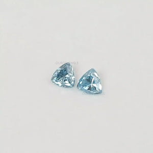 Blue Trillion Cut Lab Grown Diamond Loose