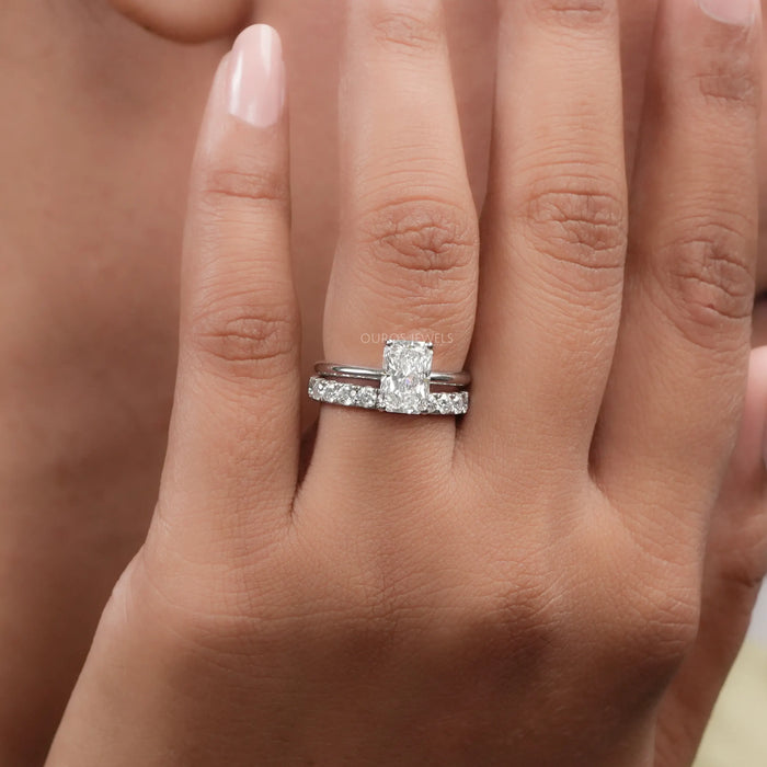 Radiant Cut Diamond Bridal Set Ring