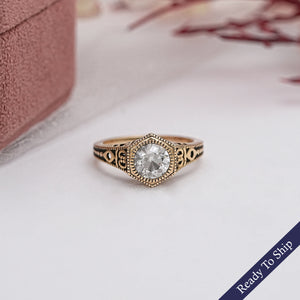 Art Deco Round Diamond Ring