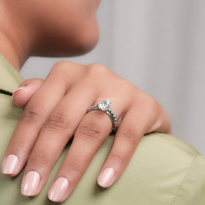 Pear Cut diamond Bridal Wedding Ring Set