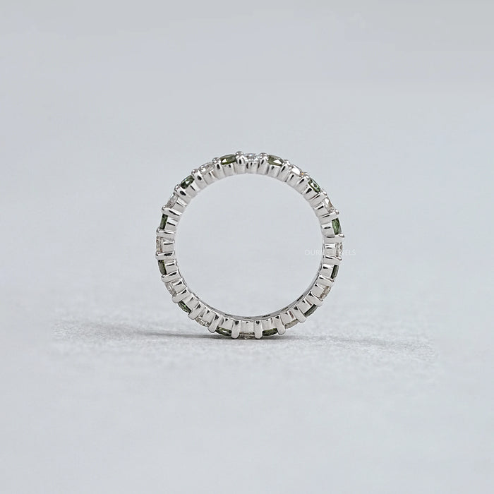 Eternity Band with Colored Round Diamonds