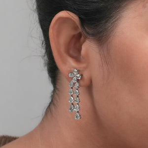 Pear Cut Lab Grown Diamond Drop Earring