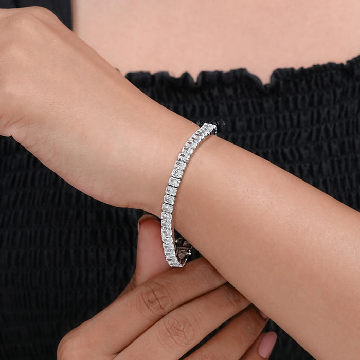 Radiant Cut Diamond Channel Set Bracelet