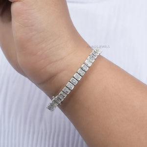 Radiant Cut Diamond Channel Set Bracelet