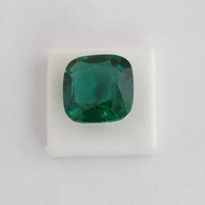 Dark Green Zambian Cushion Cut Gemstone