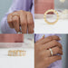 Bezel Set Emerald Cut Full Eternity Wedding Band 