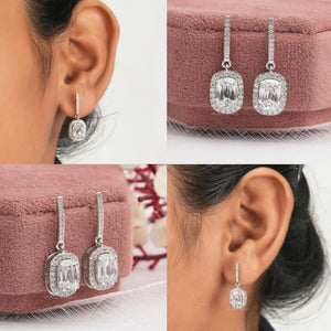 [Collage of Old Mine Cushion Cut Earrings]-[Ouros Jewels]