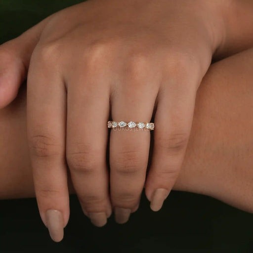 pear shaped diamond eternity band 