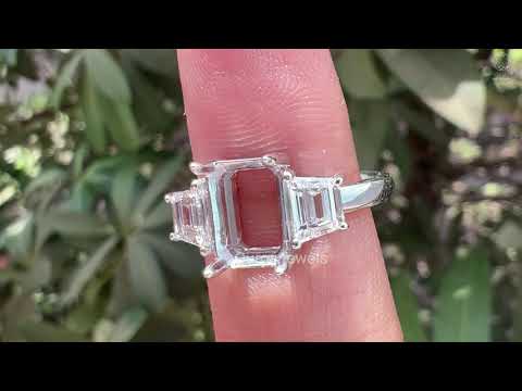 Trapezoid Cut Semi Mount Ring