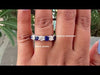 YouTube Video Of Blue Sapphire Round Diamond Eternity Wedding Band.