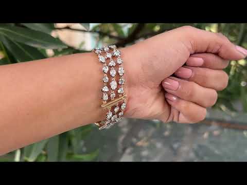 [Youtube Video of Old Cut Lab Grown Diamonds Bracelet]-[Ouros Jewels]