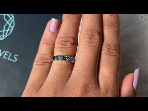 [Youtube Video of Blue Cushion Diamond Ring]-[Ouros Jewels]