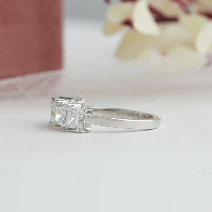 Five Stone Princess Cut Lab Grown Diamond Ring