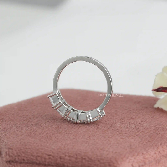 Five Stone Princess Cut Lab Grown Diamond Ring