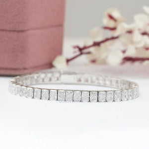 Radiant Cut Lab Grown Diamond Tennis Bracelet