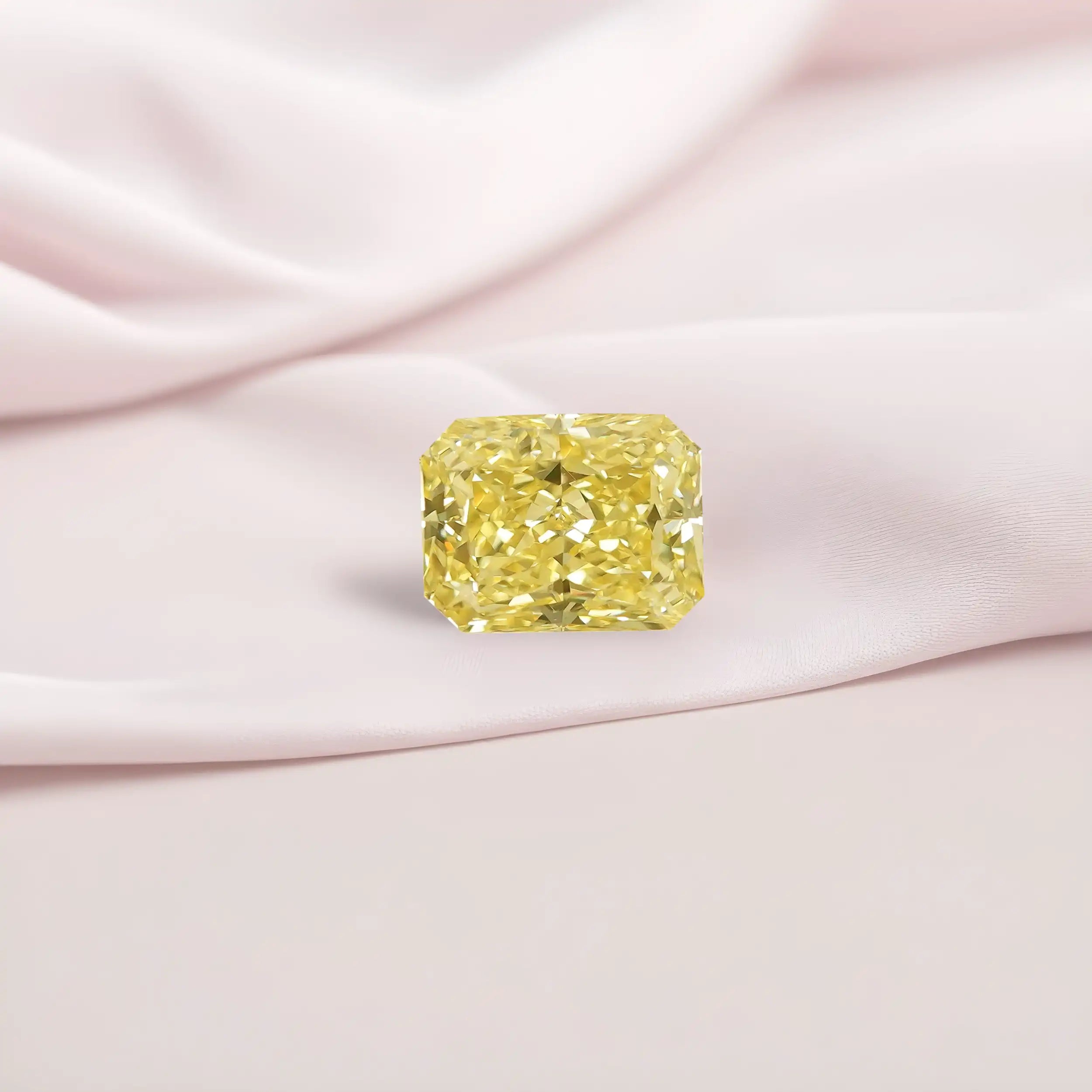 Yellow Radiant Cut Lab Grown Diamond