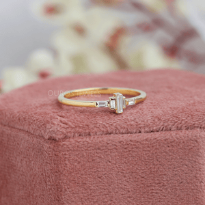 Baguette Diamond Five Stone Dainty Ring