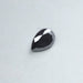 4.25 carat pear shaped black lab grown diamond 