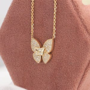 buttefly shaped diamond pendant