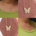 Yellow Gold Butterfly Diamond Necklace