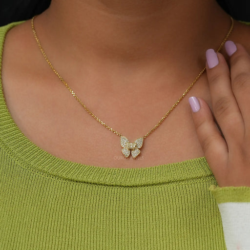 butterfly diamond pendant