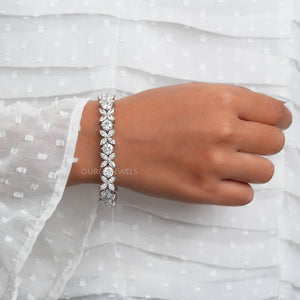 Marquise And Round Lab Diamond Luxury Bracelet