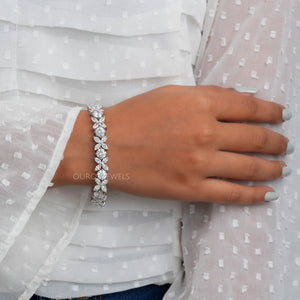 Marquise And Round Lab Diamond Luxury Bracelet