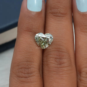 2.47 Carat Green Heart Cut Lab Grown Diamond