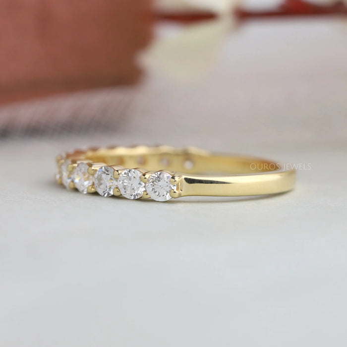 [Lab Diamond Half Eternity wedding Band]-[Ouros Jewels]