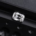 2.23 Carat IGI Certified Criss Cut Lab Diamond elegantly placed on a high-gloss black surface with circular indentations.