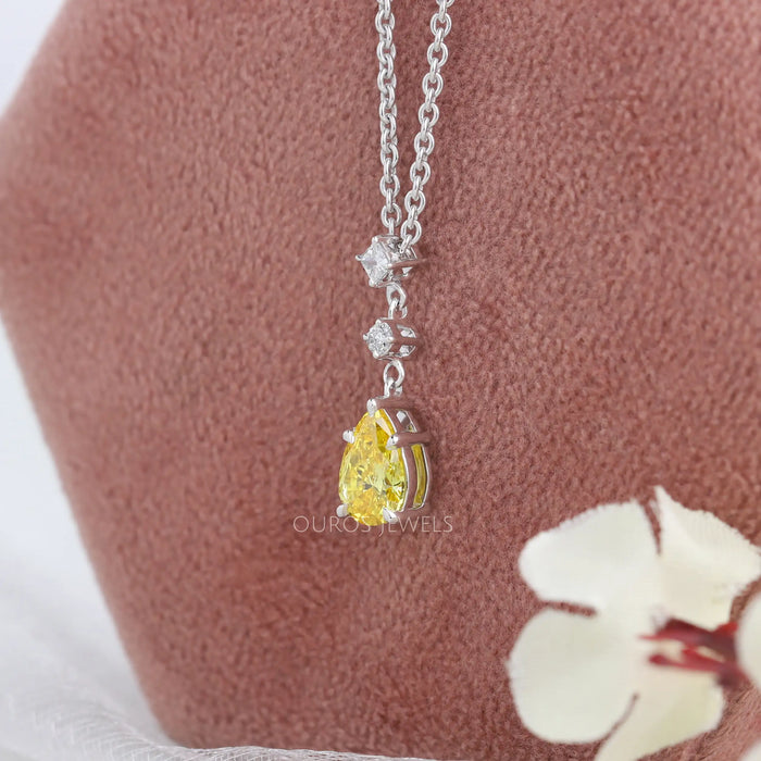 yellow diamond pendant