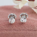 [14K White Gold Screw Back Earrings]-[Ouros Jewels]